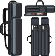 Pool Cue Case 4x5, Pool Cue Carrying Case Soft Padded Billiard Stick Bag 