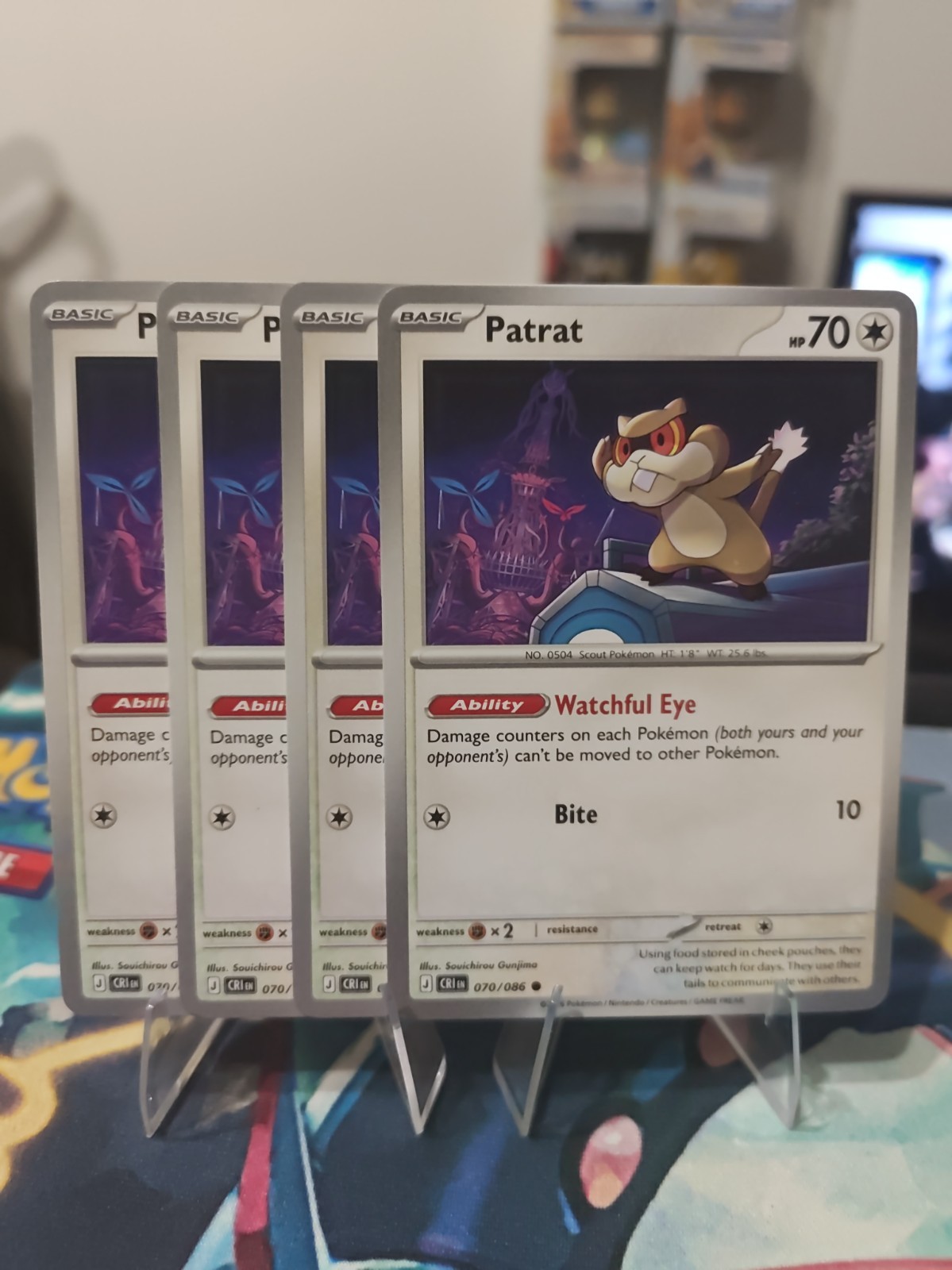 Pokemon TCG Chaos Rising Patrat 070/086 x4 Playset 