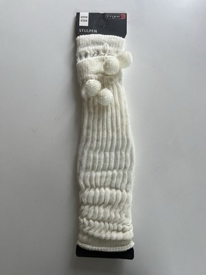Ergee Damen Stulpen ~ One Size ~ Wollweiß ~ Leg Warmers ~ Y2K ~ NEU