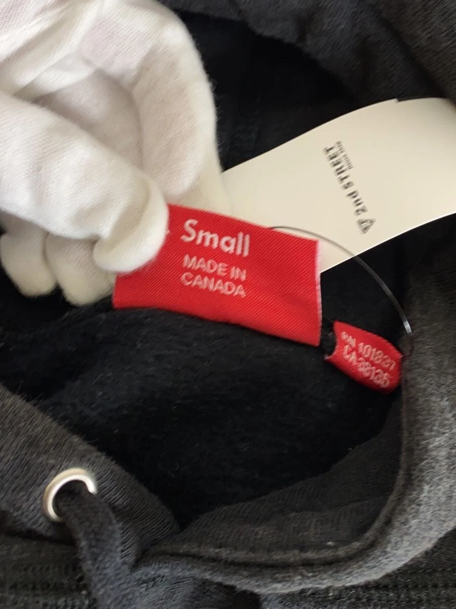 Felpa Supreme con cappuccio L cotone giallo usata