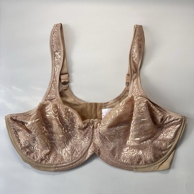 Breezies Plus Size Bra 42DD Beige Nude Color, Underwire Support Full Coverage