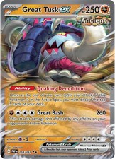 Pokémon TCG - Great Tusk EX 53/91 - Paldean Fates - Double Rare - NM