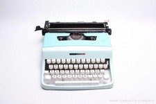 Olivetti Lettera 32 Light Blue, Vintage, Mint Condition, Manual Portable, thumbnail