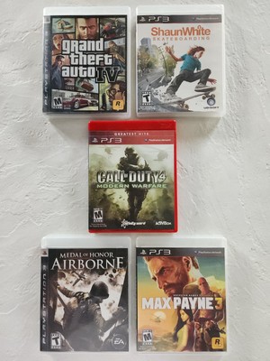 Lot of 5 PS3 games Play Station - Shaun White, Call of Duty, Max Payne, GTA 4