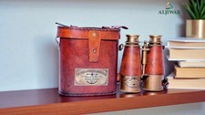 Brass Telescope Binoculars Set Antique Maritime Style Collectible Gift