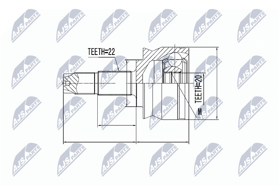 Joint set, driveshaft/ outer suitable for Fiat 500 1.2 07-, Panda 1.1,1.2 03- - Image 4