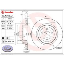 BREMBO 2x Bremsscheibe hinten Ø365 mm Innenbelüftet für Tesla Model S 5YJS 75