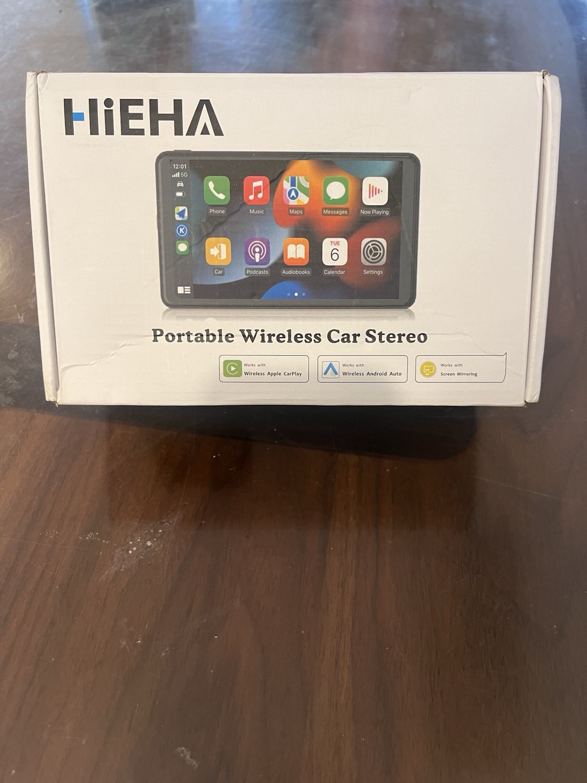 Hieha Wireless Carplay Screen for Car, 7" HD Portable Touchscreen Car Stereo