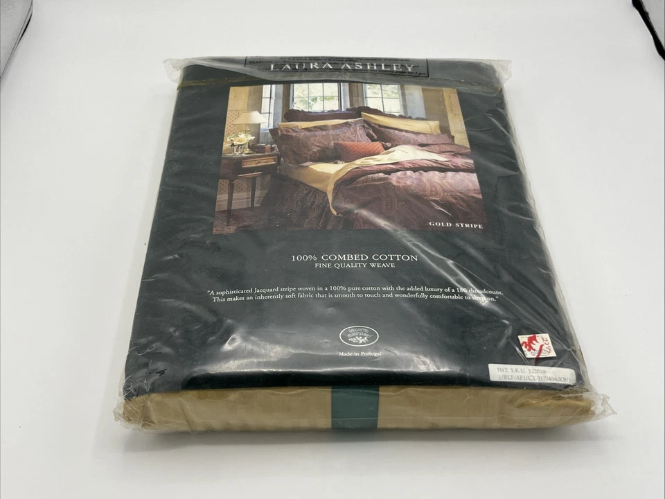 Sábana Ajustable Laura Ashley Gold Stripe King Embalaje Original Foto 4 de 4