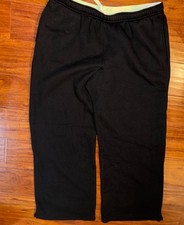 Women's High-Rise Wide Leg Baggy Cargo Sweatpants - Wild Fable  Black SIZE XL