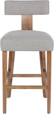 Thalia T-Back Bar Stool with Fully Upholstered Cushion