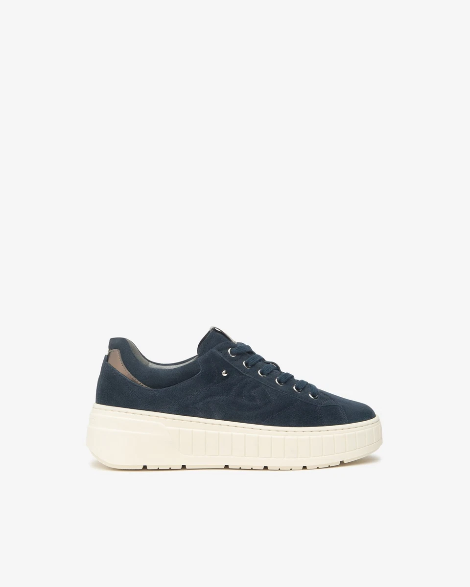 NeroGiardini sneakers donna in suede beige e pelle | Attili Calzature