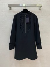 2026 spring hot sales runway show fashionable classy black dress SML