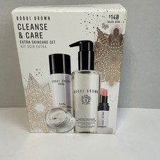 Bobbi Brown Cleanse Care Extra Skincare Set 4pc Cleansing Oil Eye Cream Balm
