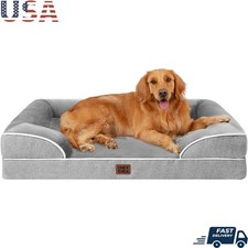 Orthopedic Dog Bed Memory Foam Waterproof Bolster Easy Clean Removable Cover New