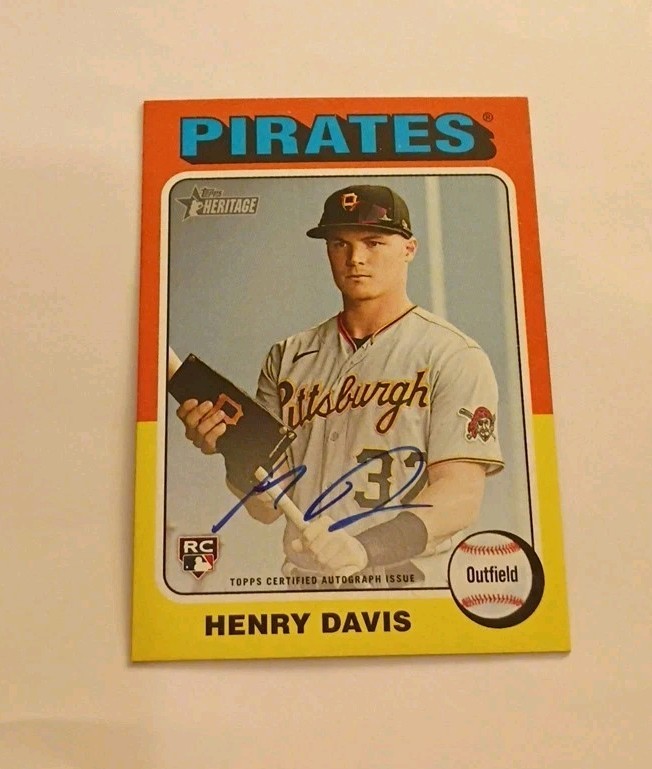 2024 Topps Heritage Real One Autograph SP Henry Davis RC Pittsburgh Pirates