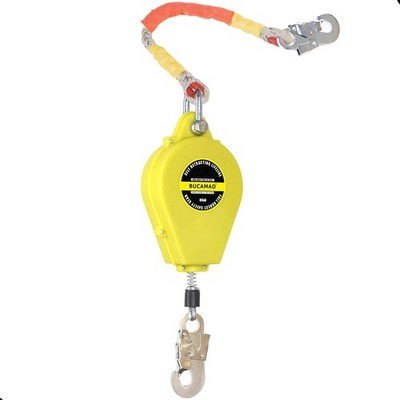 23FT Retracting Lifeline, Steel Wire Retractable SRL Safety Lanyard, Fall Pro...