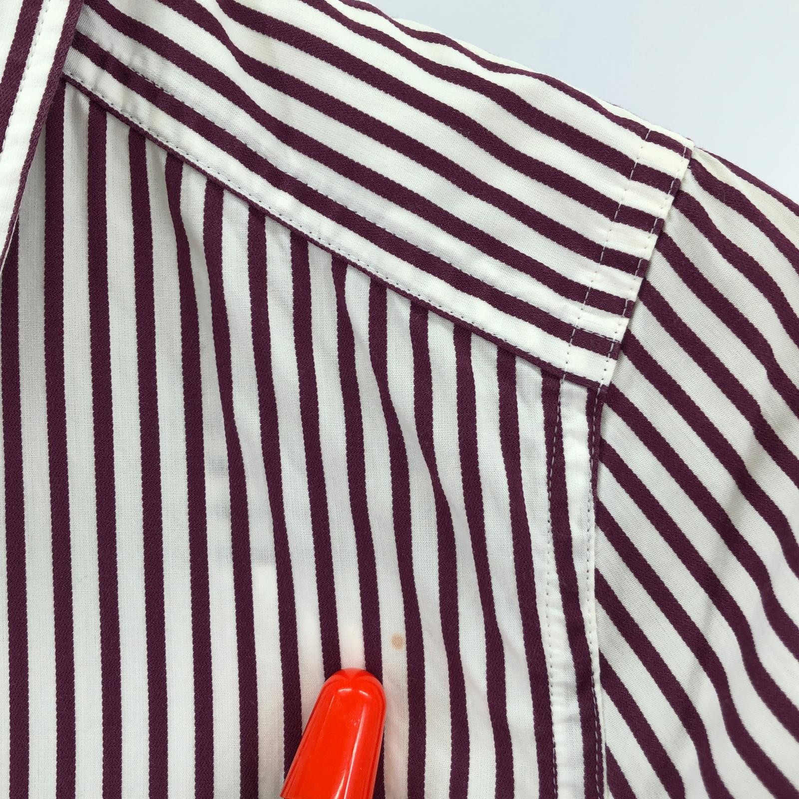 BURBERRY BLUE LABEL stripeLong sleeve shirt size38/White x bordeaux thumbnail 6