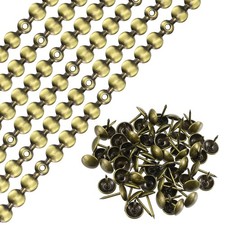 6Pcs 1Meter Glossy Upholstery Tacks Strips Trim Sofa Decorative Nails, Bronze