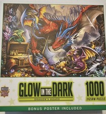 Master Pieces Glow in the Dark Dragon's Hoard 1000 piece puzzle - Missing 1 piec