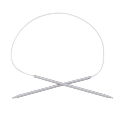 Professional Aluminum Alloy Circular Needle 40cm Long with Clear Plastic Cable