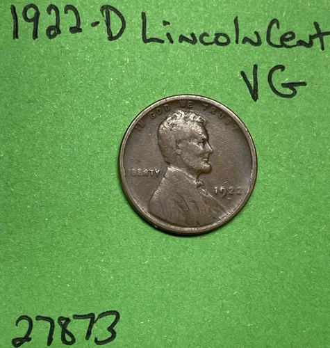 1922 D Lincoln Wheat Cent / Penny 1c VG Very Good