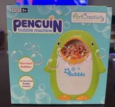 ArtCreativity Penguin Bubble Machine - Brand New - Fast Ship