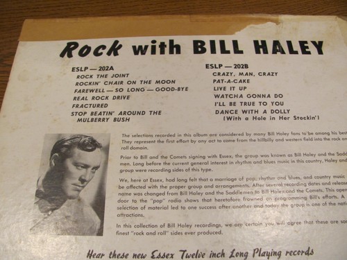 Rock With Bill Haley And The Comets Vinyl LP 1956 Trans-World TWLP-202 - Picture 3 of 6