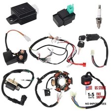 Complete Electrics Wiring Harness Kit, Coil Stator Solenoid Relay CDI Spark