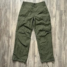 Vintage 70s Military Rip Stop Poplin OG-107 Tropical Combat Trousers Size 30x30