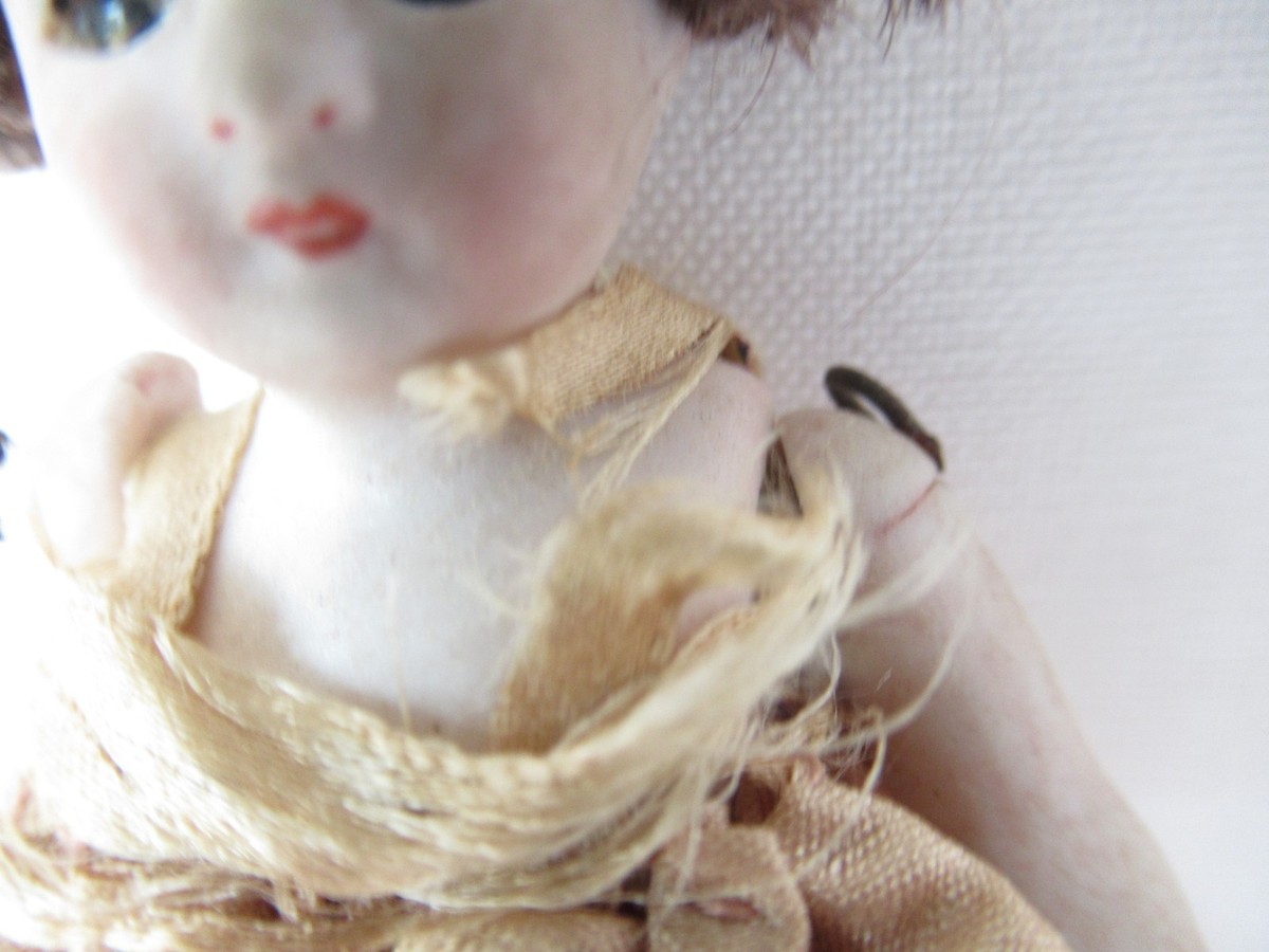 Poupée Ancienne Brunet - Yeux En Verre - Antique Bisque - Fabriquée En France