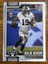 Malik Benson Rookie RC 2026 Topps Flagship Football Card #390 Las Vegas Raiders