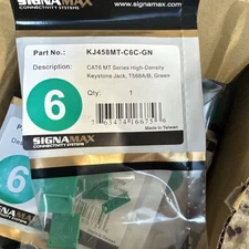 Signamax KJ458MT-C6C-GN Cat 6 Green Insert Jack