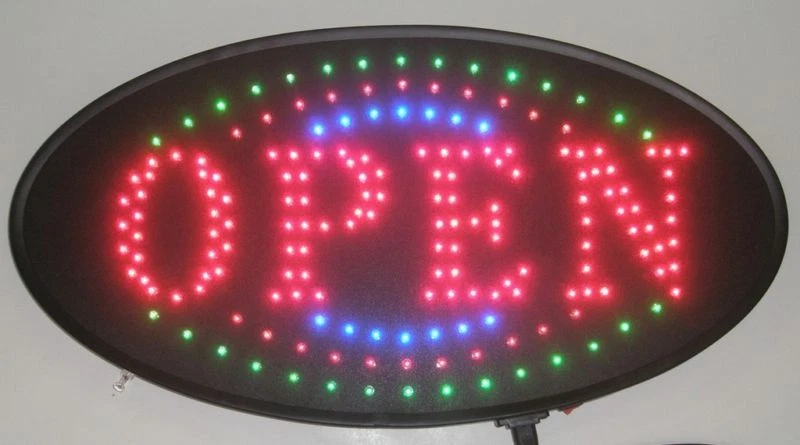 Ultra Bright Animated LED Neon Light Open Sign Oval Led Sign S161