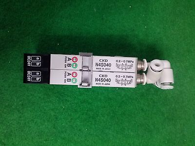 LOT 5 2 Position Double USED CKD N4S020 Valve Block 4 PORT VALVE