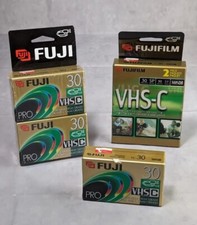 LOT OF 5: New Sealed Fuji FujiFilm VHS-C Pro PHG TC-30 Camcorder Tapes