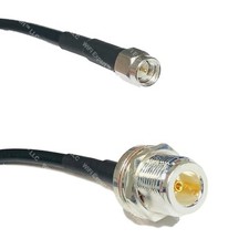 LMR200 Silver SMA MALE to N FEMALE BULKHEAD Coax RF Cable USA Lot