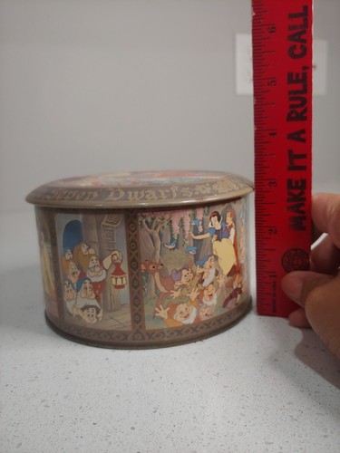 Walt Disney Snow White & The Seven Dwarfs Vintage Tin Box Company Made England - Picture 10 of 11