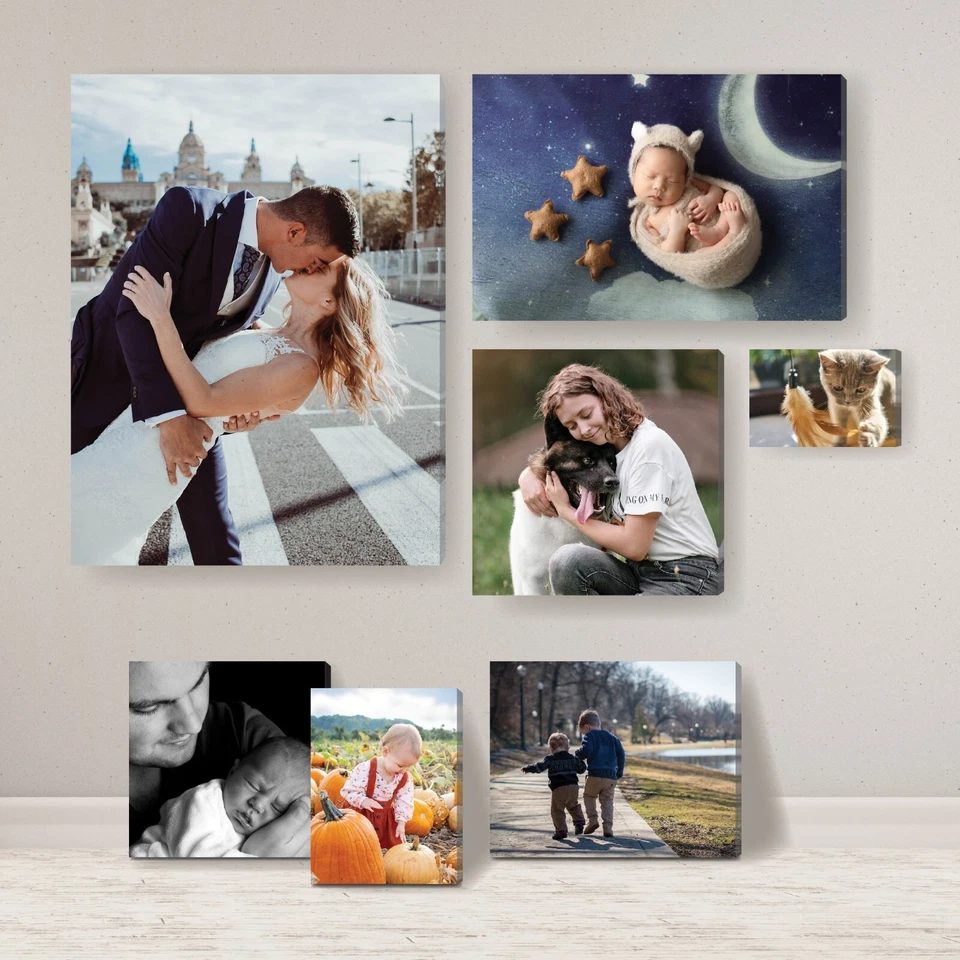 Personalised Canvas Photo Canvas Print Framed Ready to Hang A0 A1 A2 A3 A4 - Image 2 of 2