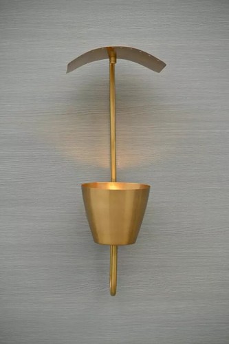 1950 Italian Style Brass Wall Sconce Single Light Mid Century elegance Wall Lamp