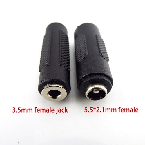 Adaptador de enchufe conector de alimentación DC 5,5X 2,1 MM hembra a hembra macho a macho 2,5 mm - Imagen 2 de 10