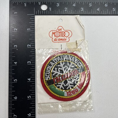 Vtg In Pkg Snow Ski School FOLGARIDA SCHOLA ITALIANA SCI Italy Patch 25NZ