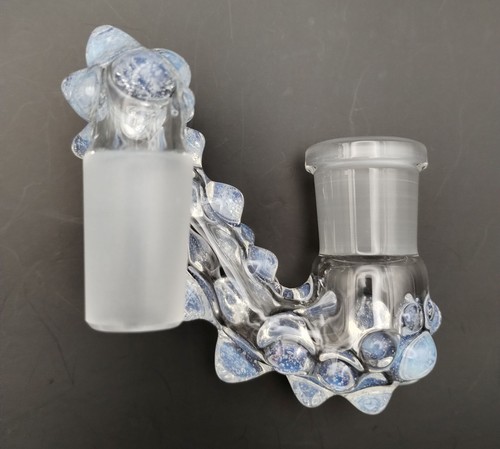 Secret White 19mm Female-Male Glass Drop Down Attachment Adapter - Picture 3 of 5