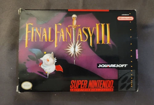 Final Fantasy III Super Nintendo SNES Complete In Box CIB Great Shape Reg Poster