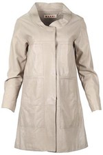 Marni Leather Coat It 40 Uk 8