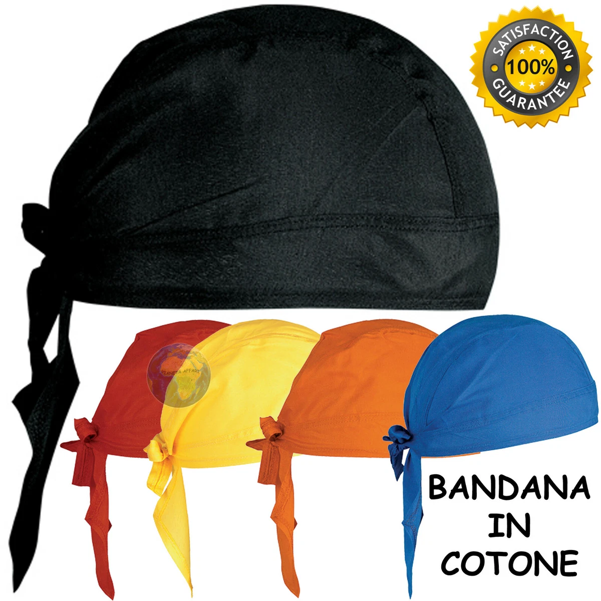 BANDANA Unisex PIRATA con NODO Copricapo UOMO DONNA Moto Sottocasco FOULARD  Hat