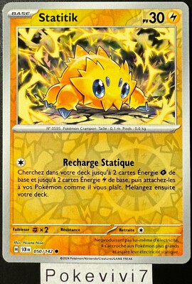 Pokemon Karte Statik 050/142 Reverse EV7 Scharlachrot und Violett 7 SCR FR NEU