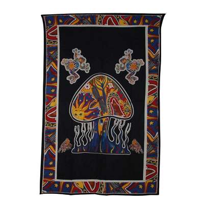 Wandtuch Tagesdecke Wandbehang Magic Mushroom Tuch Pilze Dekotuch Fair Psy Goa