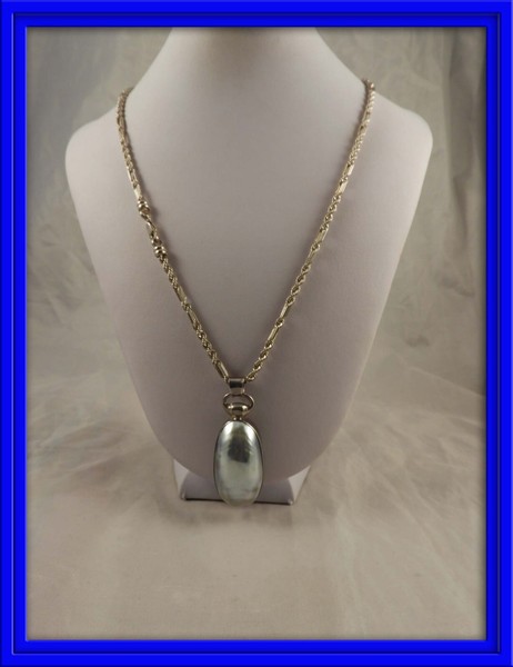 PRECIOSO COLGANTE DE NACAR Y CORDON DE PLATA 925