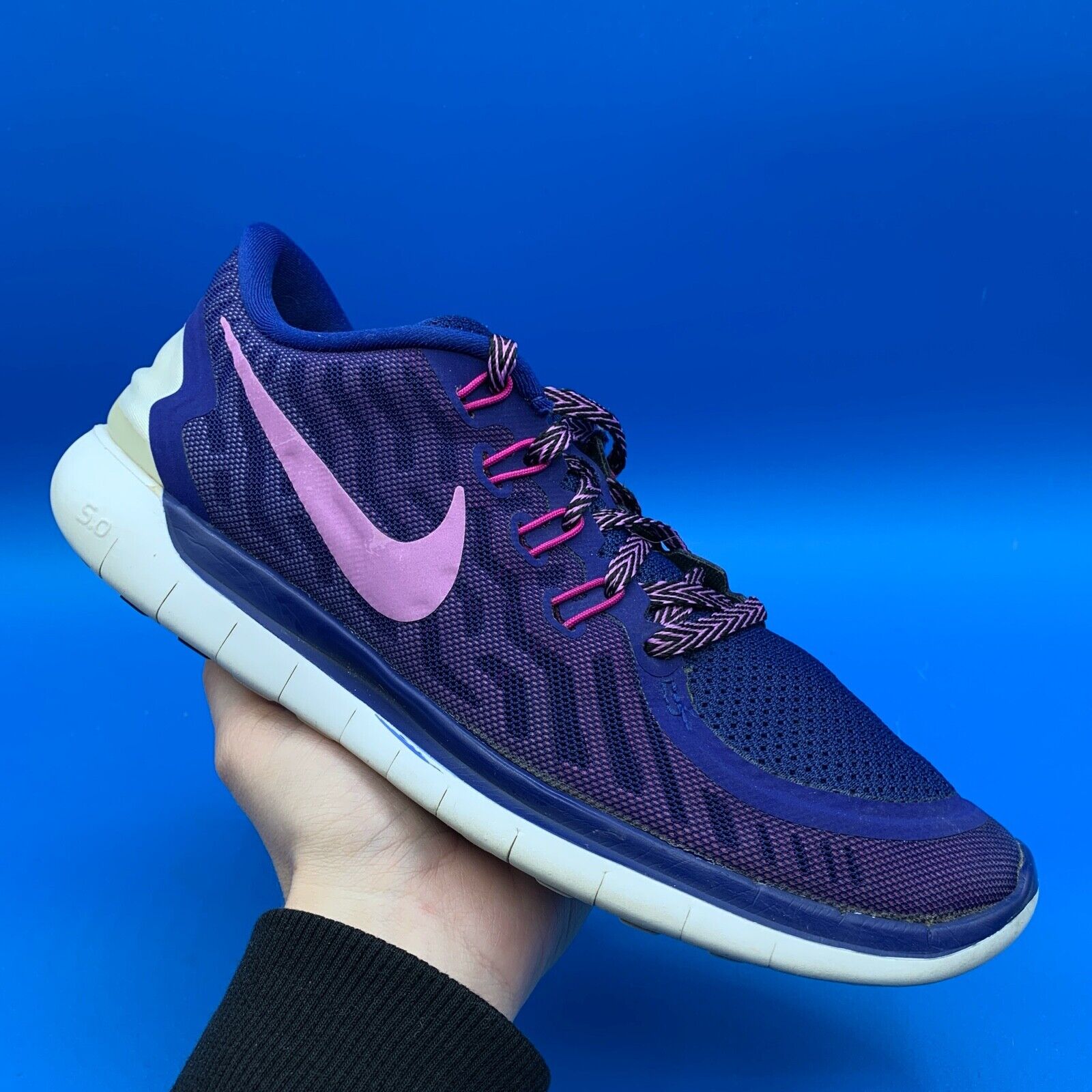 Surichinmoi Acuario Increíble Nike Free 5.0 Womens Shoes Sneakers Size 9 Blue Purple Running 724383-405 |  eBay